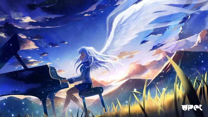   Anime Art, , Tachibana Kanade, Angel Beats!, Tenshi, 