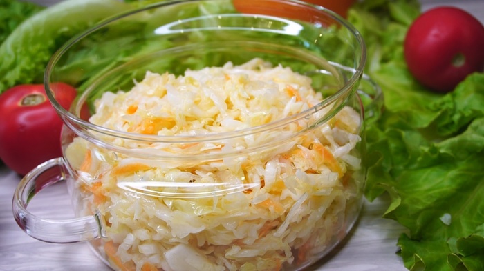 Cabbage salad in an unusual way - My, Salad, , Recipe, Video recipe, Video