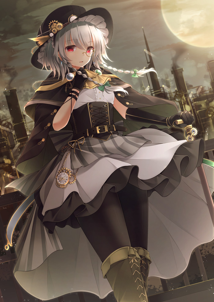 Steampunk Sakuya - Touhou, Izayoi Sakuya, Anime art, Anime, Not anime, Toyosaki shu