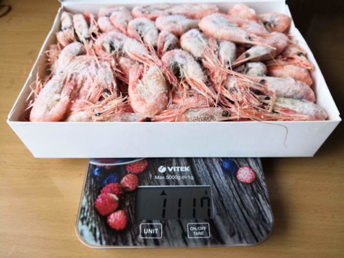 Shrimps boiled/frozen. - My, Shrimps, Sakhalin, Longpost