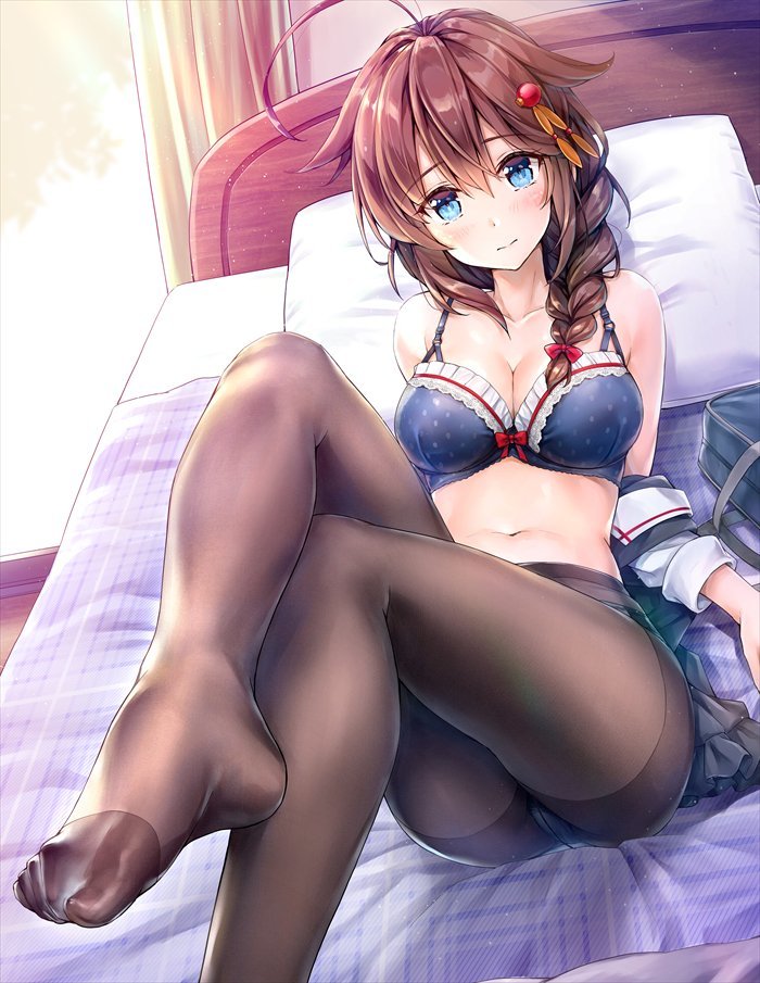 Shigure - NSFW, Kantai Collection, Shigure, Аниме, Anime Art, Колготки, Нижнее белье