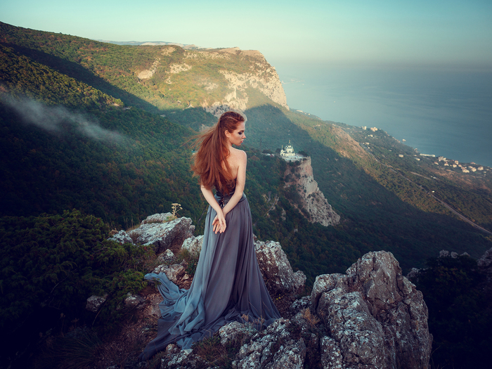 Crimea, over the Baidar Gates - My, My, Crimea, Models, Redheads, Olympus, Girls