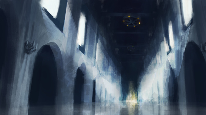 Concept #2 - My, Concept Art, Digital drawing, Photoshop, Drawing, Hall, Architecture