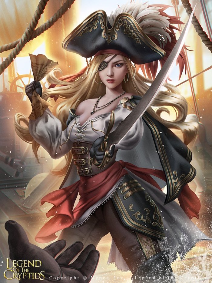 Pirate Princess Ashlyan 2 - Deviantart, Art, Drawing, Games, Legend of the cryptids, Zolaida