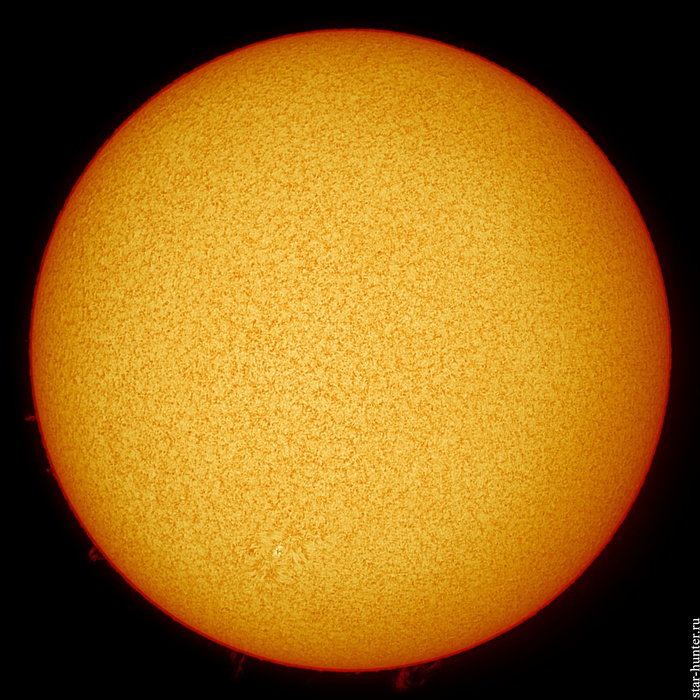 Sun with prominences, August 1, 2018, 10:59 am - My, The sun, Astrophoto, Astronomy, Space, Prominences, Coronado, Starhunter, Anapadvor