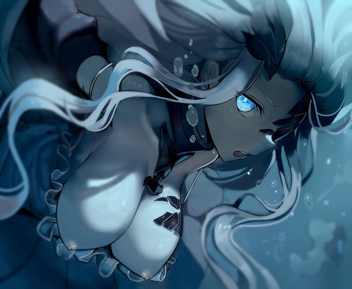 Jellyfish hime - NSFW, Kantai Collection, Abyssal, Abyssal jellyfish hime, Этти, Anime Art, Аниме