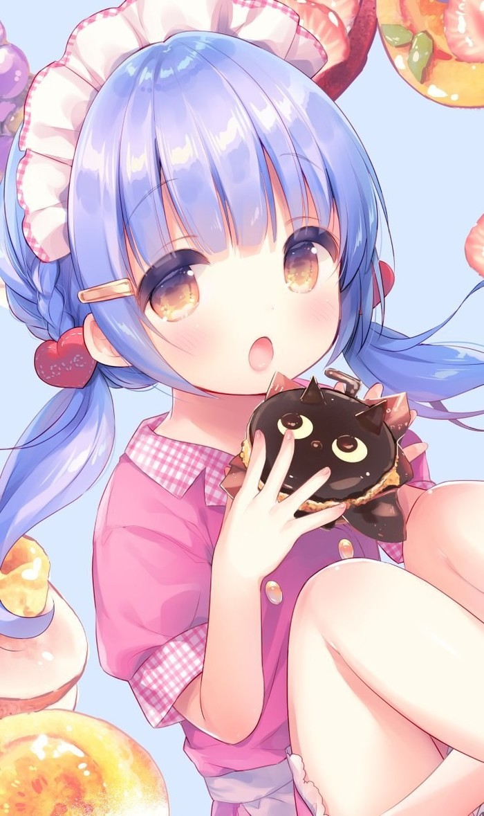 Anime Art #67 - Anime art, Loli, Milota, Is eating, Anime