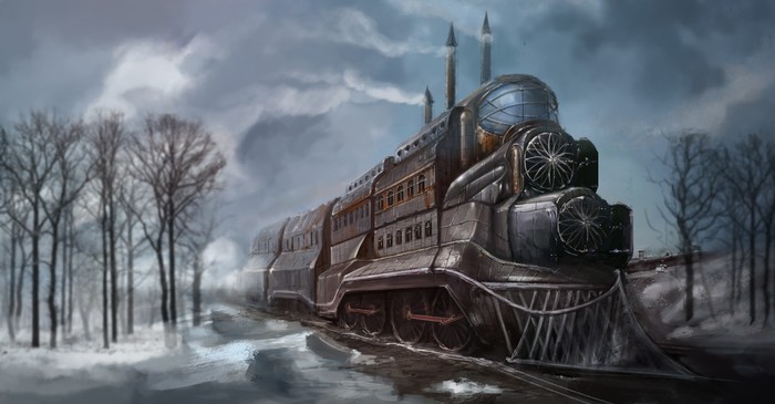 Steampunk train , , , , Anna Poplawska