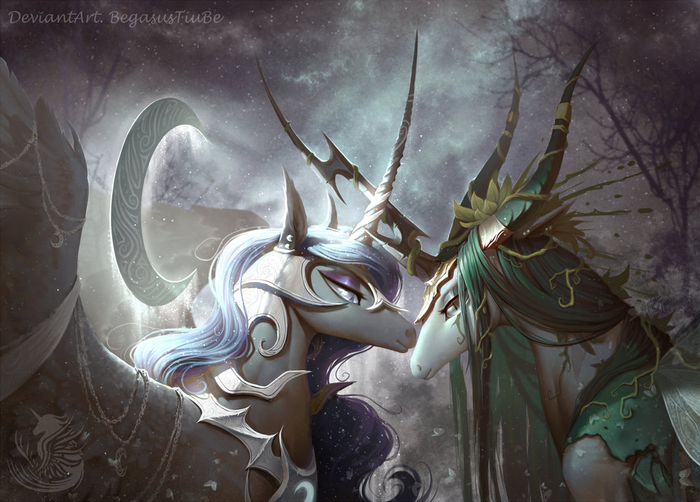 Moonlight My Little Pony, Nightmare Moon, Queen Chrysalis