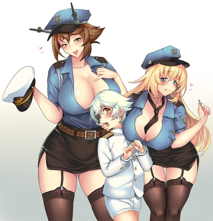 Будни молодого адмирала - NSFW, Kantai Collection, Atago, Mutsu, Teitoku, Этти, Anime Art, Аниме