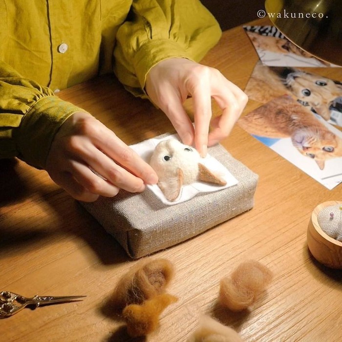 Wool cat portraits - Creation, cat, Artist, Wallow, 3D, Longpost