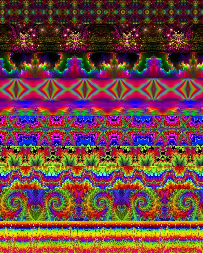 Коллаж-слияние Фракталы, Коллаж, Хобби, Плакат, Длиннопост