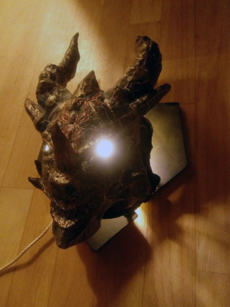 Night light dragon head - My, The Dragon, Night light, Lamp, I share, Longpost