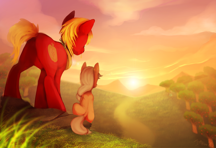 Apple's kingdom My Little Pony, Big Macintosh, Applejack, Ponyart, Imalou