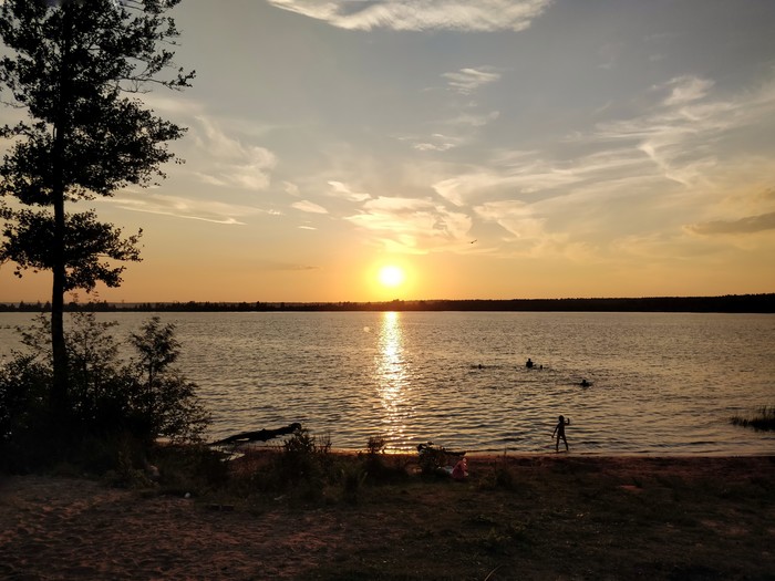 Good place, Kavgolovo! - My, Nature, Sunset, Lake, Kavgolovo, Longpost