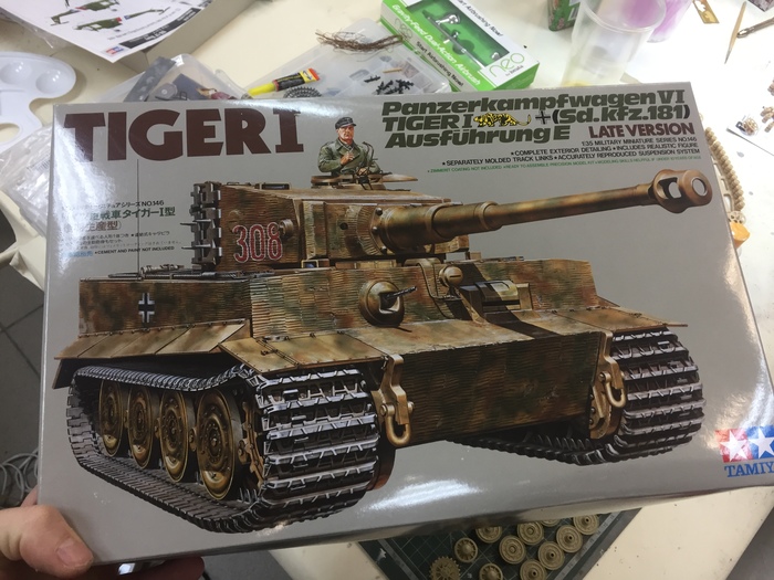 Building painting for 7 days of the tank Tiger I Nachtjger - My, Stand modeling, Hobby, Tamiya, BTT, Longpost, Tanks, Tiger I