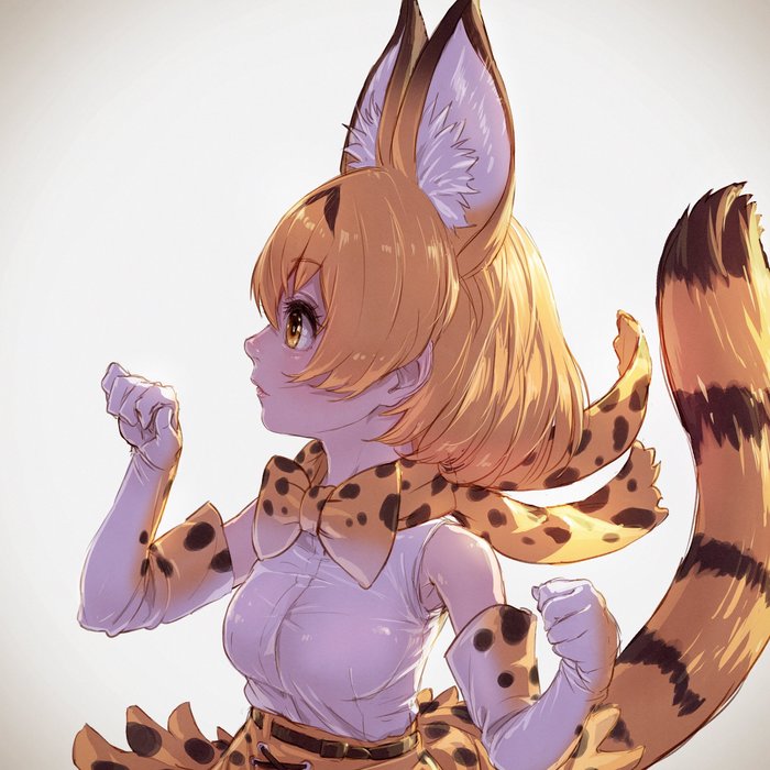 Serval - Anime art, Anime, Kemono friends, Serval, 