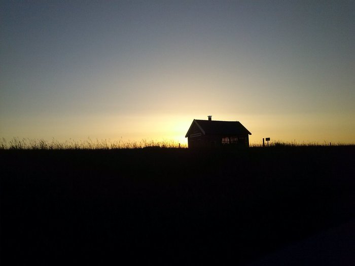 Quiet place - House, Evening, Calmness, Sunset