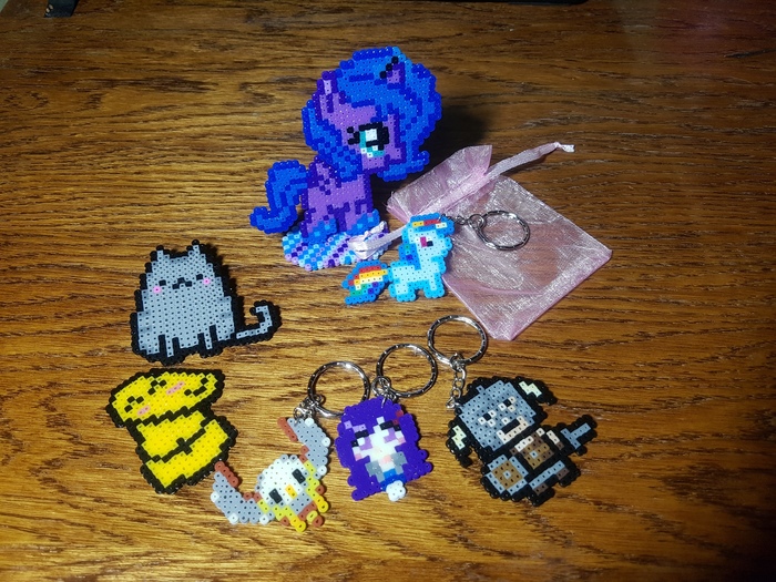 Thermomosaic trinkets - My, Creation, Needlework without process, Longpost, Computer games, Craft, Thermomosaics, My little pony, Skyrim