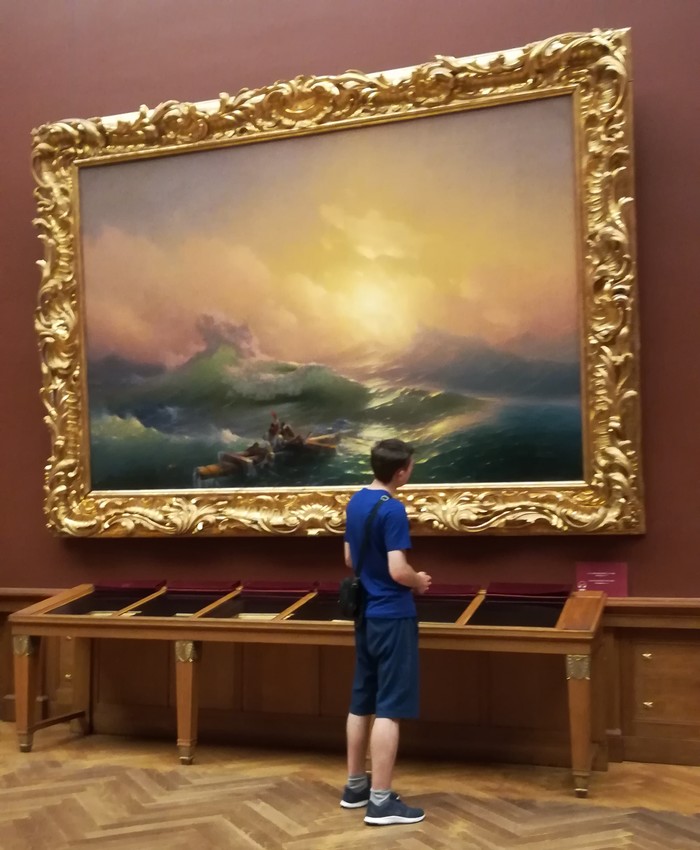 When I came to look at Aivazovsky's cow - My, Wave, Ninth wave, Aivazovsky, Russian Museum, Painting, Cow, Saint Petersburg, Longpost