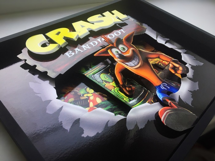 Диорама по Crash Bandicoot - Моё, Диорама, Картина, Crash Bandicoot, Ручная работа, Своими руками, Diorama, Длиннопост