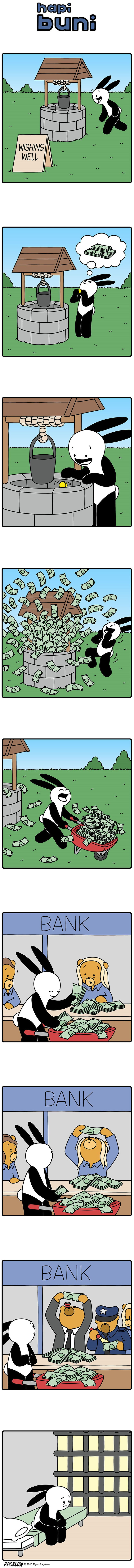 Well of wishes - Buni, Pagelow, Well of wishes, Prison, Fake, Money, Comics, Longpost