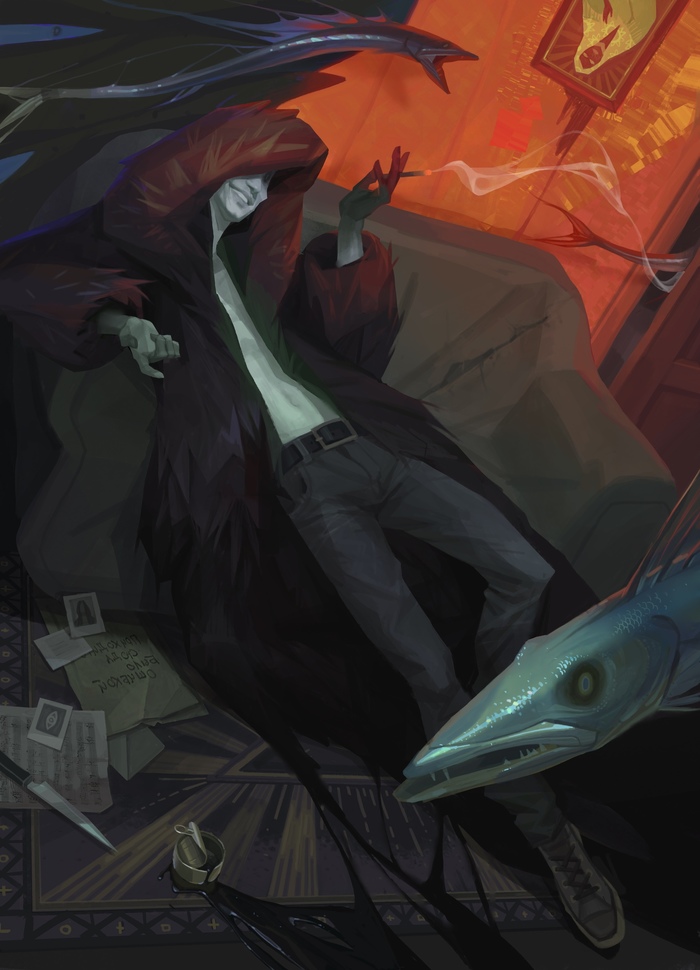 Картинки для альбом-проекта EVILBOOK (Часть2) Evilbook, Ужасы, Иллюстрации, Чудовища, Альбом, Длиннопост, Картинки, Арт