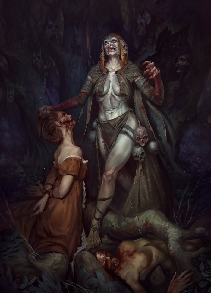 Картинки для альбом-проекта EVILBOOK (Часть2) Evilbook, Ужасы, Иллюстрации, Чудовища, Альбом, Длиннопост, Картинки, Арт