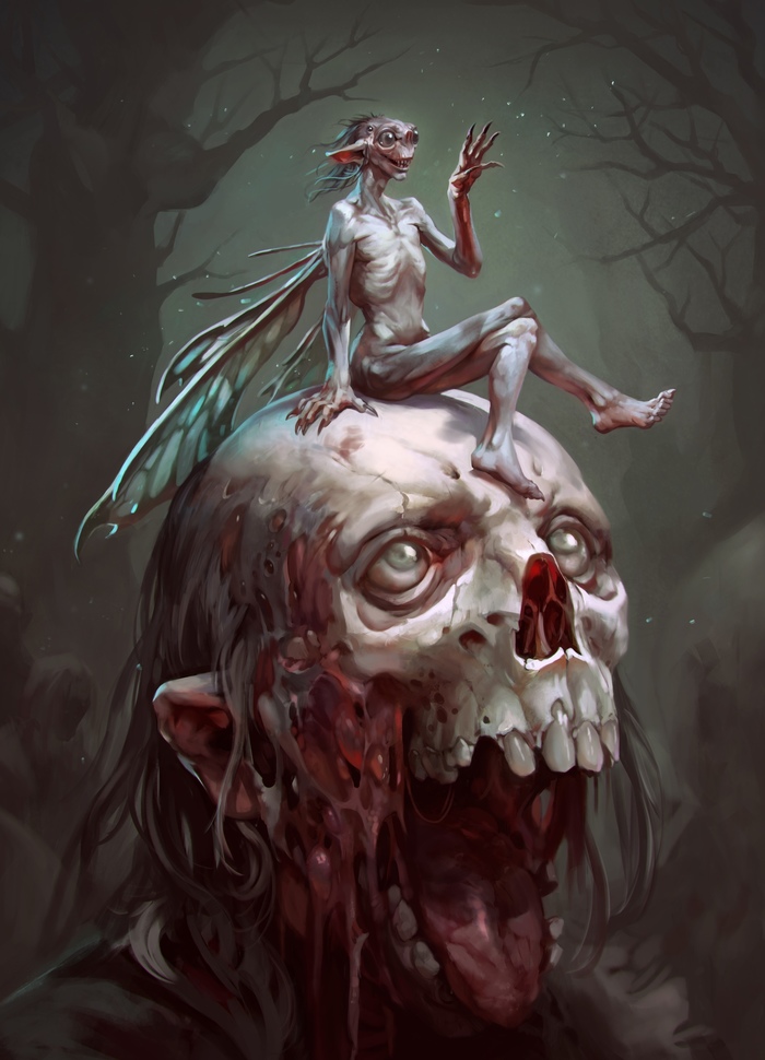 Картинки для альбом-проекта EVILBOOK (Часть3) Evilbook, Ужасы, Иллюстрации, Чудовища, Альбом, Картинки, Арт, Длиннопост