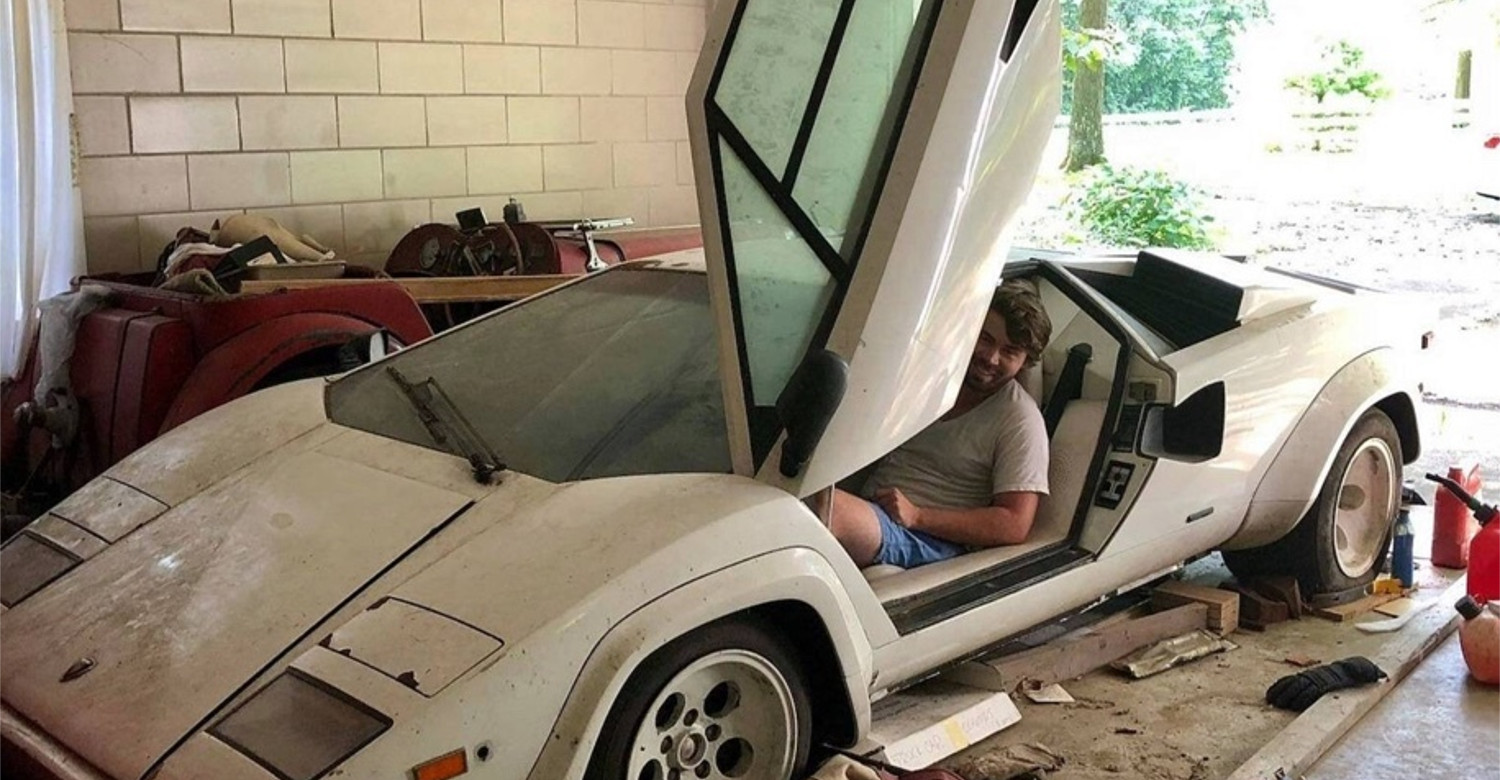 Внук нашел в гараже бабушки эксклюзивный Lamborghini Countach | Пикабу