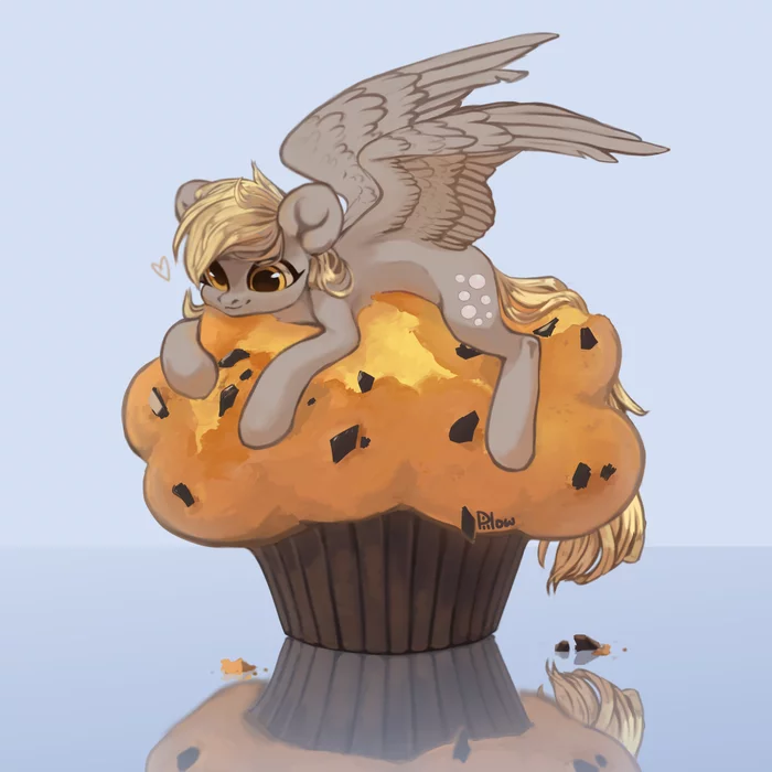 big muffin - My little pony, PonyArt, Art, Graypillow, Muffins, Milota