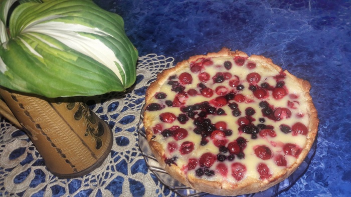 Очень простой и вкусный заливной пирог с ягодами(фруктами) Выпечка, Вкусняшки, Пирог, Рецепт