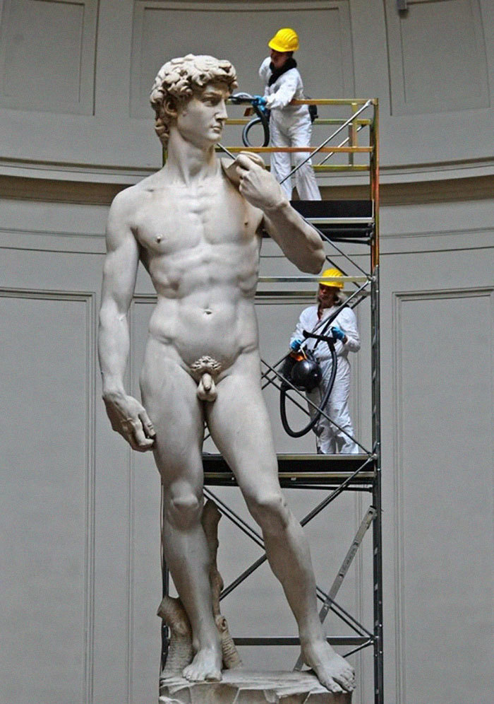 David (Michelangelo) - David, Michelangelo, Sculpture, Cleaning, Height, Masterpiece, Art