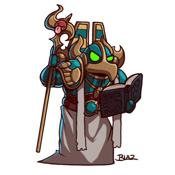 Tzeentch Sorcerer Chibi - Blazbaros, Warhammer 40k, Wh Art, Tzeentch, Wh other, Chibi, Chibi