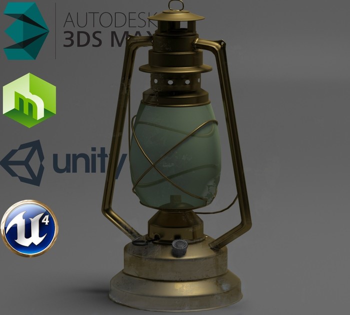 Oil lamp - My, 3DS max, 3D