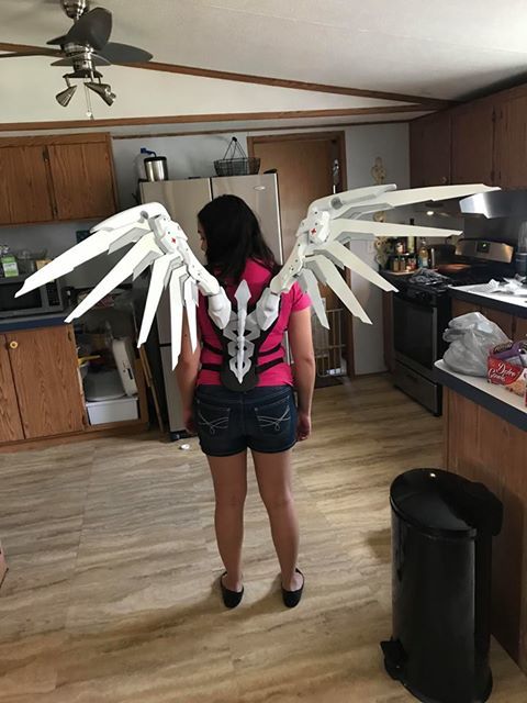 Wings - My, Overwatch, Mercy, Cosplay, Spearmasters, Craft, Longpost