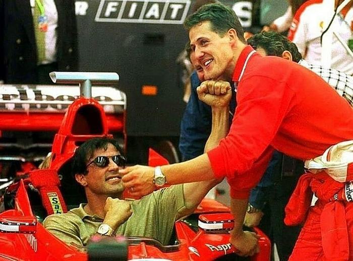 Michael Schumacher and Sylvester Stallone - Formula 1, Michael Schumacher, Sylvester Stallone