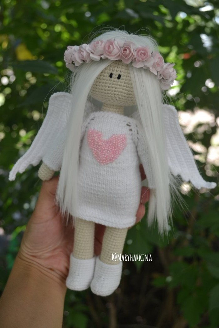 Guardian angel - My, Knitting, Angel, Longpost