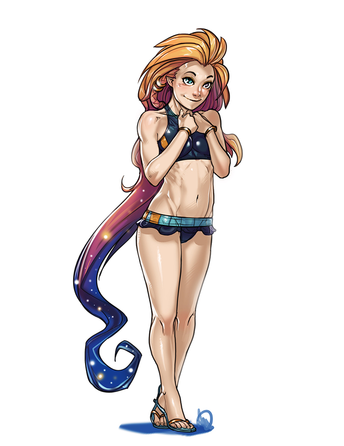 Bikini Zoe the aspect of Twilight - NSFW, Ganassa, Zoe, , League of legends, Art