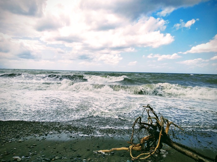 The sea worries once, the sea worries twice.... - The photo, Longpost, Storm, Sea, My