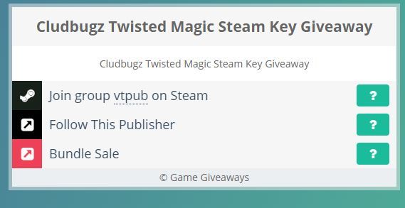 Cludbugz's Twisted Magic бесплатно на gleam.io - Моё, Steam, Халява