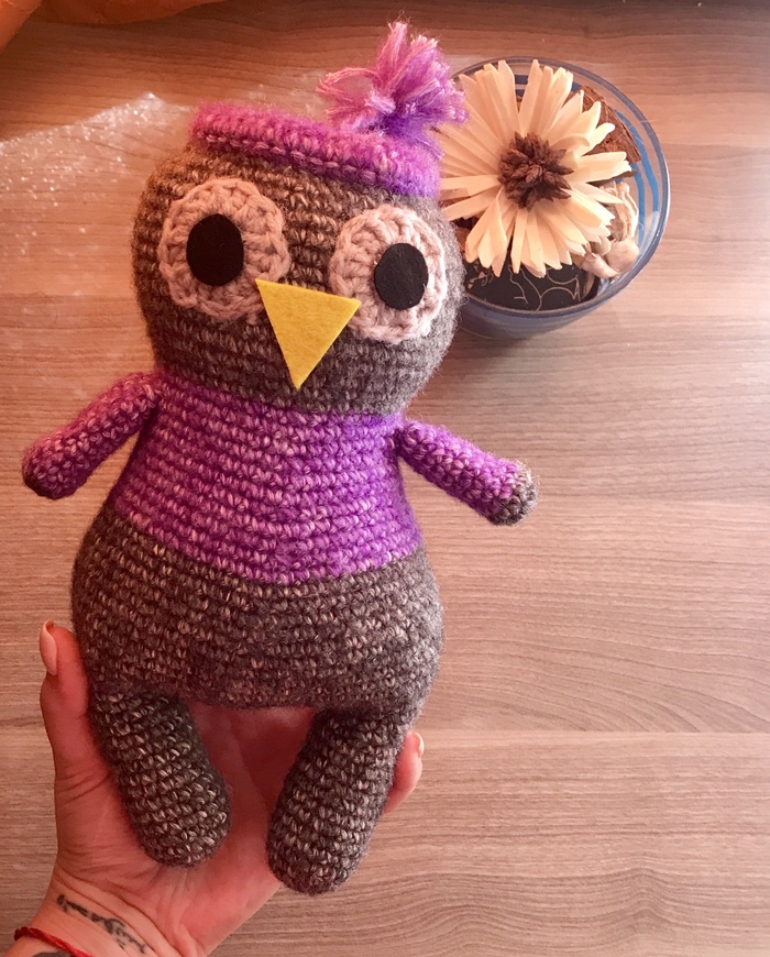 Owl - My, Owl, Amigurumi, Knitting, Toys