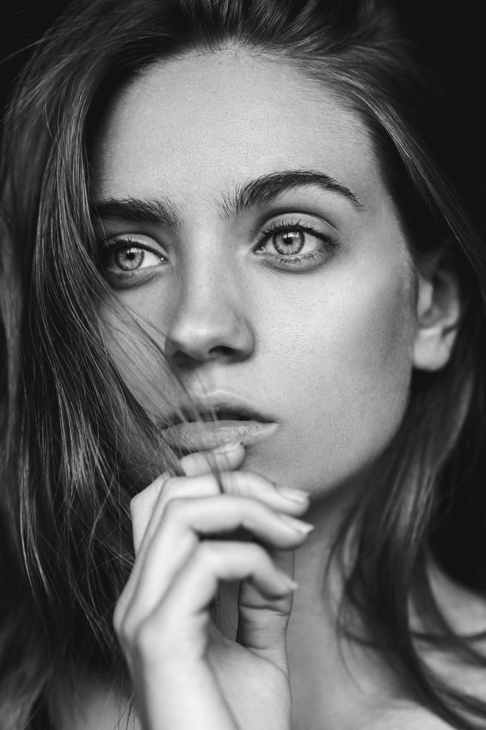 Портреты #18 (ч/б) Черно-Белое фото, Красивая девушка, Портрет, Длиннопост