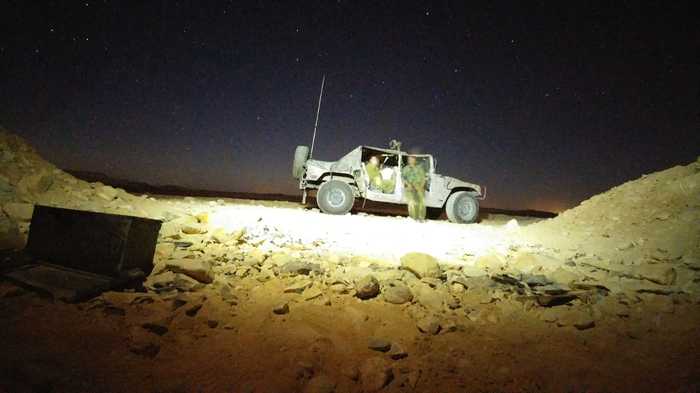 Israel-Egypt border. - My, Desert, Night, Patrol