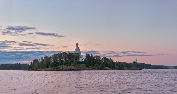 Валаамский рассвет - Моё, Скит, Валаам, Рассвет, Ладога, Небо