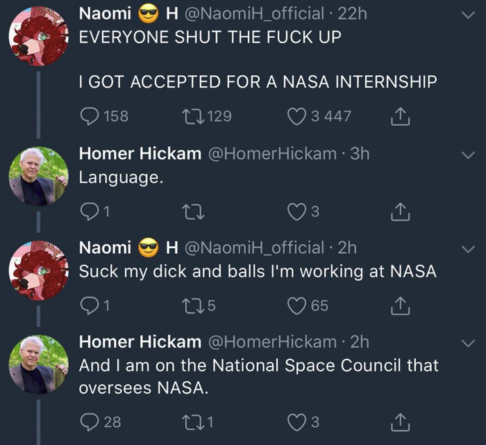    , Twitter, NASA