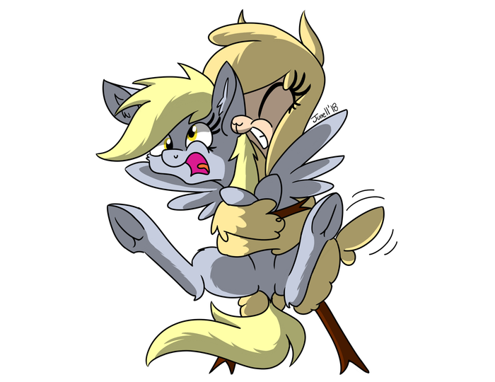 Unexpected Hugs My Little Pony, Derpy Hooves, Ponyart, Original Character, Paprika Paca (TFH)