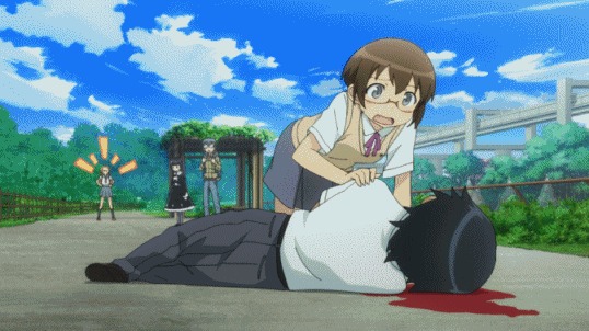 GIF-ки из из Ore no Imouto ga Konna ni Kawaii Wake ga Nai Аниме, Oreimo, Kirino Kousaka, Kuroneko, Gokou Ruri, Makishima Saori, Gif анимация, Гифка, Длиннопост