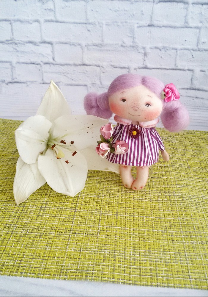 Lavender! - My, Needlework without process, Handmade, Toys, Dolls, Doll, Needlework, Longpost