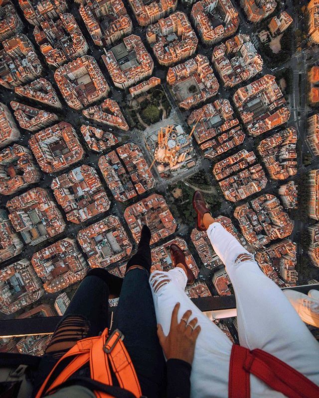 Would you fly like this? - The photo, Barcelona, Helicopter, Beautiful view, Architecture, Sagrada Familia, Travels, Longpost, Barcelona city